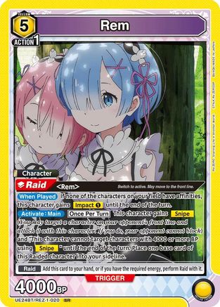 Rem (020) (UE24BT/REZ-1-020) - UE24BT ReZERO Starting Life in Another World Foil - Card Brawlers