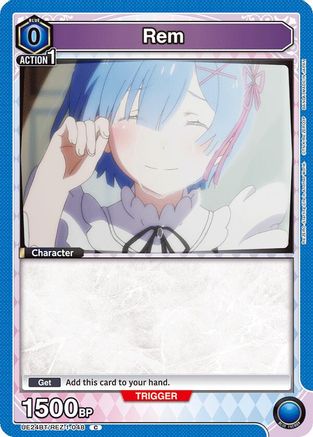 Rem (048) (Box Topper Foil) (UE24BT/REZ-1-048) - UE24BT ReZERO Starting Life in Another World Foil - Card Brawlers