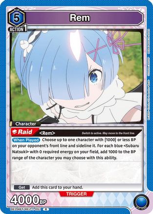 Rem (051) (UE24BT/REZ-1-051) - UE24BT ReZERO Starting Life in Another World Foil - Card Brawlers
