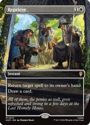 Reprieve (Borderless) (HOC-017) - The Hobbit: Eternal-Legal - Card Brawlers