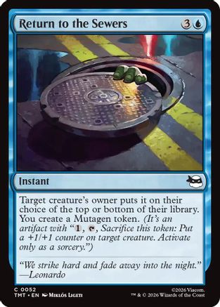 Return to the Sewers (TMT-052) - Teenage Mutant Ninja Turtles Foil - Card Brawlers