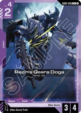 Rezin's Geara Doga (GD05-056) - Freedom Ascension - Card Brawlers