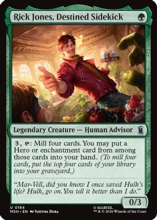 Rick Jones, Destined Sidekick (MSH-184) - Marvel Super Heroes Foil - Card Brawlers
