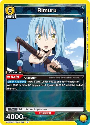Rimuru (012) (UE20BT/TSK-1-012) - UE20BT That Time I Got Reincarnated as a Slime Foil - Card Brawlers