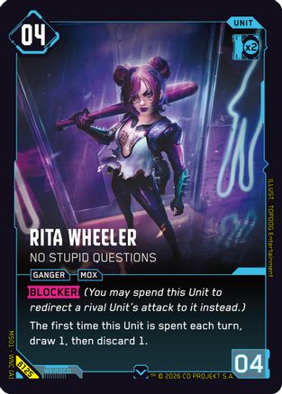 Rita Wheeler - No Stupid Questions (B125) - Welcome to Night City Beta - Card Brawlers