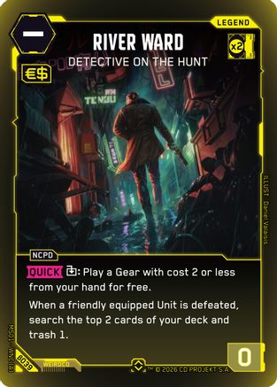 River Ward - Detective on the Hunt (Rare) (B039) - Welcome to Night City Beta Foil - Card Brawlers
