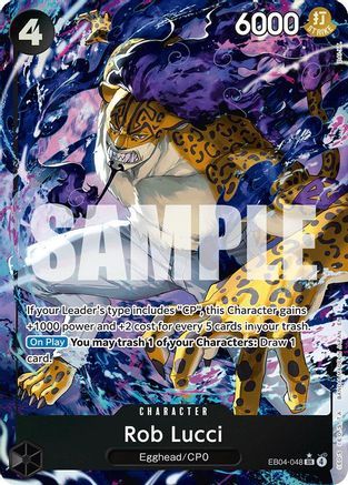 Rob Lucci (Alternate Art) (EB04-048) - Adventure on Kami's Island Foil - Card Brawlers