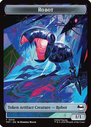 Robot // Food Double-Sided Token (TMT-10 // 8) - Teenage Mutant Ninja Turtles - Card Brawlers