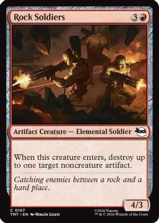 Rock Soldiers (TMT-107) - Teenage Mutant Ninja Turtles Foil - Card Brawlers