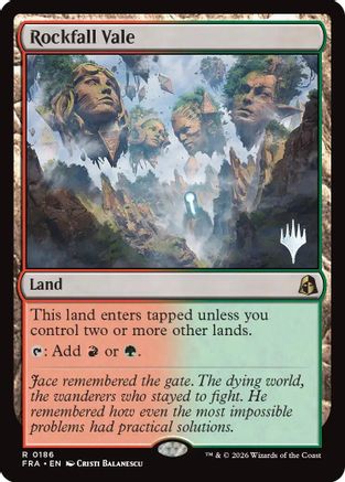 Rockfall Vale (PPFRA-186) - Promo Pack: Reality Fracture Foil - Card Brawlers