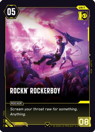 Rockn' Rockerboy (B052) - Welcome to Night City Beta - Card Brawlers