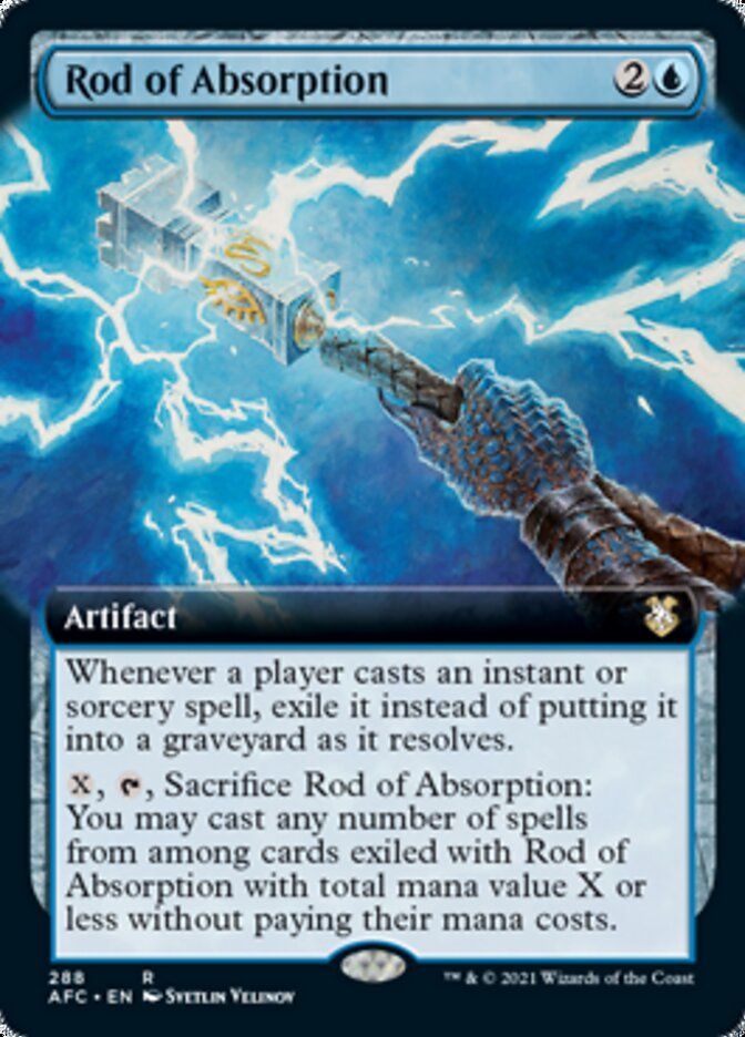 Rod of Absorption (Extended Art) [Dungeons & Dragons: Adventures in the Forgotten Realms Commander] - Card Brawlers