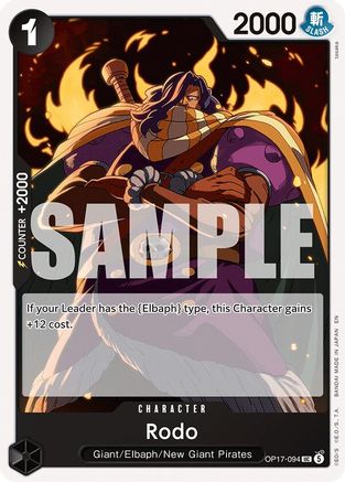Rodo (OP17-094) - The World's Strongest Warriors - Card Brawlers