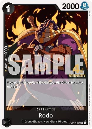 Rodo (OP17-094) - The World's Strongest Warriors Release Event Cards - Card Brawlers