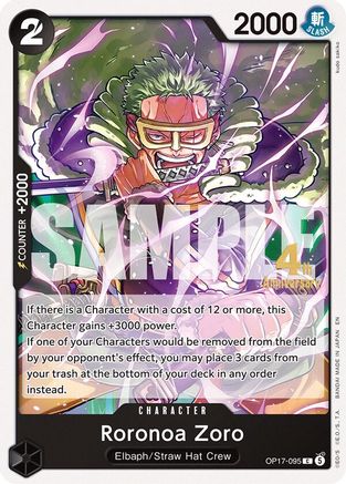 Roronoa Zoro (095) (OP17-095) - The World's Strongest Warriors Release Event Cards - Card Brawlers