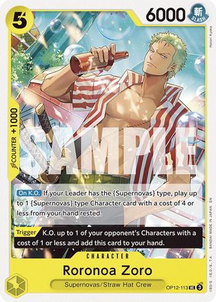 Roronoa Zoro (113) (OP12-113) - Legacy of the Master - Card Brawlers