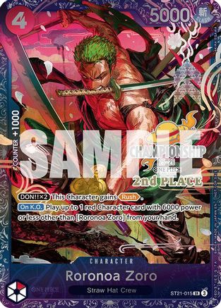Roronoa Zoro (CS 25-26 2nd Place) (ST21-015) - One Piece Promotion Cards Foil - Card Brawlers