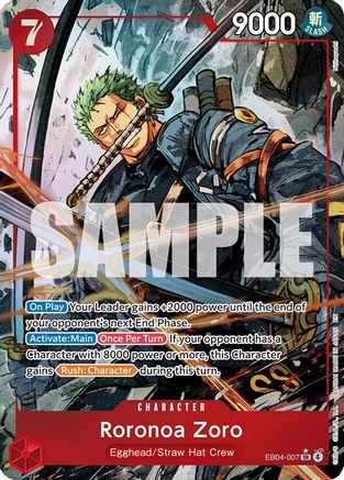 Roronoa Zoro (EB04-007) (Alternate Art) (EB04-007) - Adventure on Kami's Island Foil - Card Brawlers