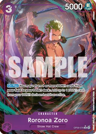Roronoa Zoro - OP09-076 (Alternate Art) (OP09-076) - Premium Booster -The Best- Vol. 2 Foil - Card Brawlers