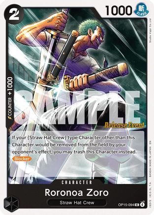 Roronoa Zoro (OP15-094) (OP15-094) - Adventure on Kami's Island Release Event Cards - Card Brawlers