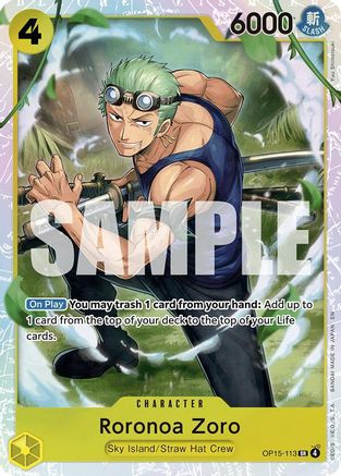 Roronoa Zoro (OP15-113) (OP15-113) - Adventure on Kami's Island Foil - Card Brawlers