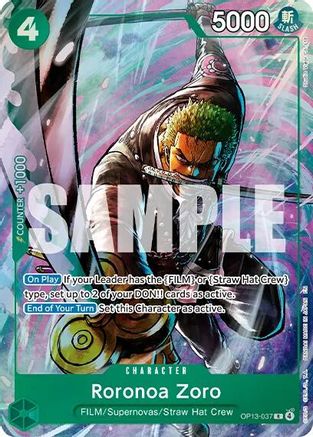 Roronoa Zoro (Premium Card Collection -Best Selection Vol. 6-) (OP13-037) - One Piece Promotion Cards Foil - Card Brawlers