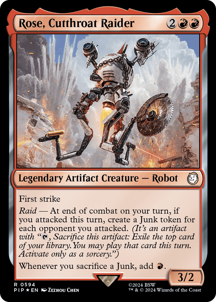 Rose, Cutthroat Raider (Surge Foil) [Fallout] - Card Brawlers