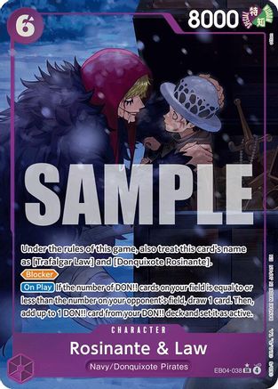 Rosinante & Law (Alternate Art) (EB04-038) - The Azure Sea's Seven Foil - Card Brawlers
