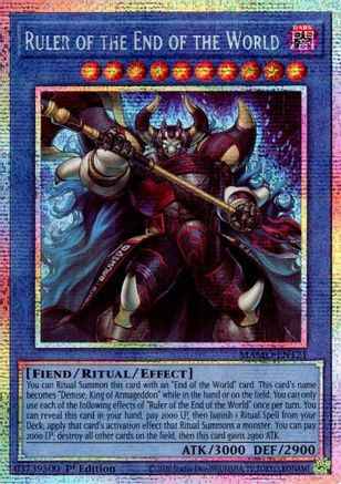 Ruler of the End of the World (Starlight Rare) (MAMO-EN121) - Magnificent Monsters 1st Edition - Card Brawlers