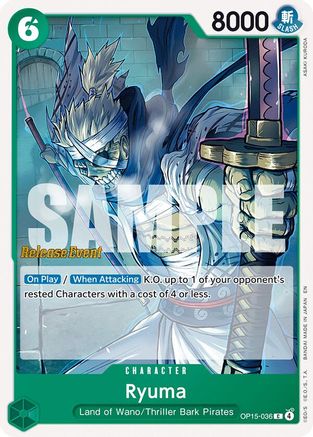 Ryuma (OP15-036) - Adventure on Kami's Island Release Event Cards - Card Brawlers
