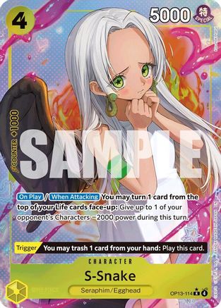 S-Snake (Alternate Art) (OP13-114) - Carrying On His Will Foil - Card Brawlers