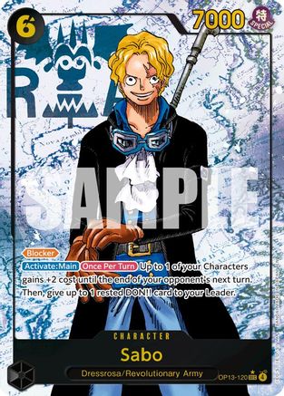 Sabo (120) (Parallel) (OP13-120) - Carrying On His Will Foil - Card Brawlers