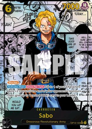 Sabo (120) (Super Alternate Art) (OP13-120) - Carrying On His Will Foil - Card Brawlers
