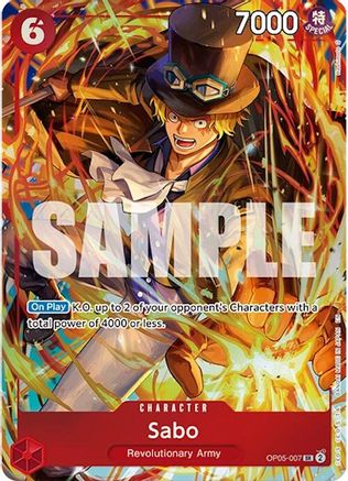 Sabo (Illustration Box Vol.5) (OP05-007) - One Piece Promotion Cards Foil - Card Brawlers