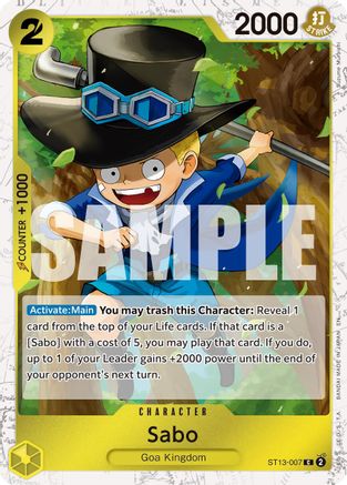 Sabo - ST13-007 (Pirate Foil) (ST13-007) - Premium Booster -The Best- Vol. 2 Foil - Card Brawlers