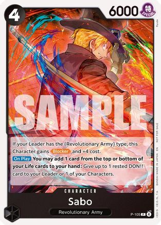 Sabo (Store Tournament 2025 Vol. 4) (P-105) - One Piece Promotion Cards - Card Brawlers