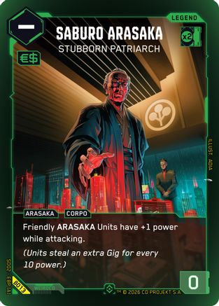 Saburo Arasaka - Stubborn Patriarch (B013) - Embracing Power Beta Starter Deck Foil - Card Brawlers