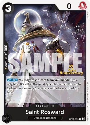 Saint Rosward (OP13-095) - Carrying On His Will: 3rd Anniversary Tournament Cards - Card Brawlers