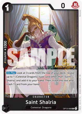Saint Shalria (OP13-086) - Carrying On His Will: 3rd Anniversary Tournament Cards - Card Brawlers