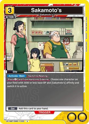 Sakamoto's (UE19BT/SMD-1-035) - UE19BT SAKAMOTO DAYS - Card Brawlers