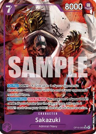 Sakazuki (Alternate Art) (OP16-065) - The Time of Battle Foil - Card Brawlers