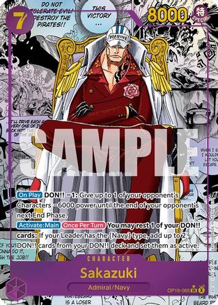 Sakazuki (Manga) (OP16-065) - The Time of Battle Foil - Card Brawlers