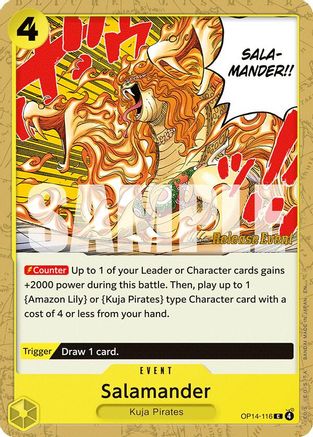 Salamander (OP14-116) - The Azure Sea's Seven Release Event Cards - Card Brawlers