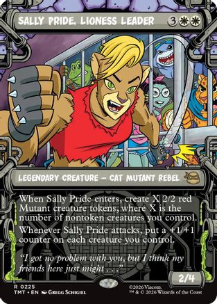 Sally Pride, Lioness Leader (Showcase) (TMT-225) - Teenage Mutant Ninja Turtles - Card Brawlers