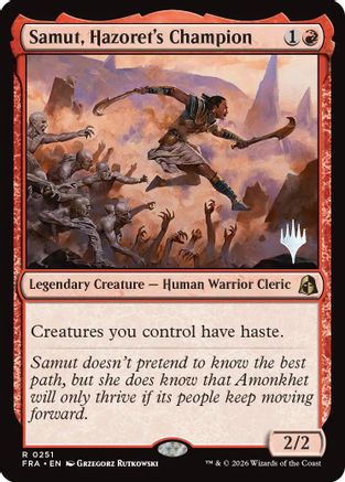 Samut, Hazoret's Champion (PPFRA-251) - Promo Pack: Reality Fracture Foil - Card Brawlers