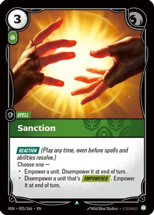 Sanction (035/166) - Vendetta Foil - Card Brawlers