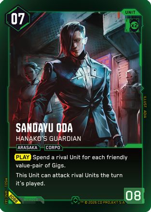 Sandayu Oda - Hanako's Guardian (Rare) (B088) - Welcome to Night City Beta Foil - Card Brawlers