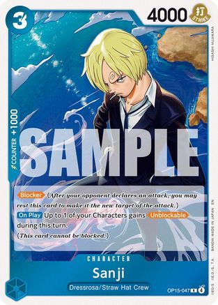 Sanji (OP15-047) (OP15-047) - Adventure on Kami's Island Foil - Card Brawlers