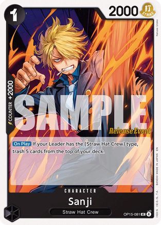 Sanji (OP15-081) (OP15-081) - Adventure on Kami's Island Release Event Cards - Card Brawlers