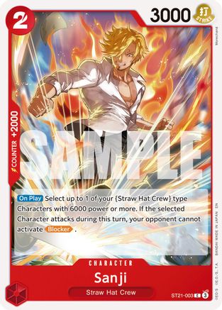 Sanji - ST21-003 (Reprint) (ST21-003) - Premium Booster -The Best- Vol. 2 - Card Brawlers
